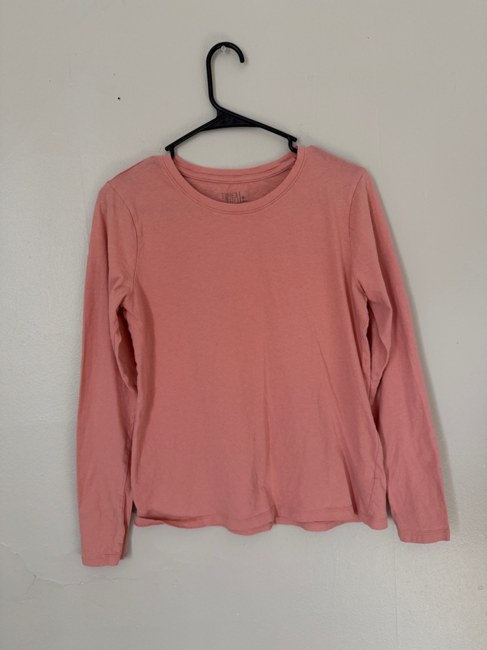 Time and Tru Long Sleeve Tee in Dusty Pink